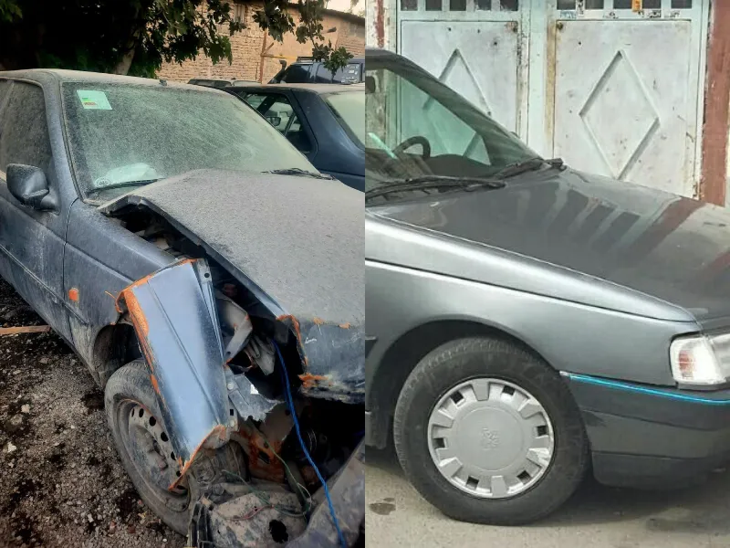 انجام صافکاری تخصصی پژو 405، روا، GLX و SLX به همراه نقاشی تخصصی در تهران - مجموعه کاردیتیلینگ اتومارول