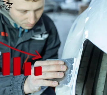 میزان افت قیمت هر لکه رنگ خودرو