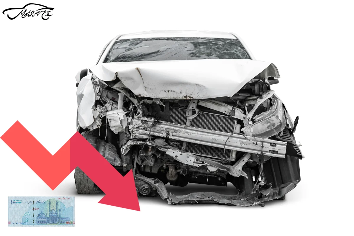 افت قیمت خودرو شاسی خورده - جدول افت قیمت خودرو های شاسی کشی شده - میزان افت قیمت خودرو شاسی کشی شده در ایران
