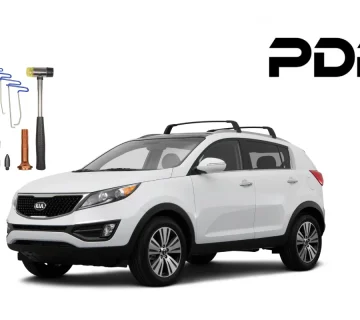 صافکاری PDR اسپورتیج | صفر تا صد صافکاری بدون رنگ